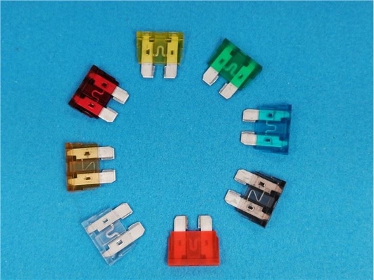 Koper Tin Plating PBT Mini LED Autobladzekering 1A-40A Nominale stroom