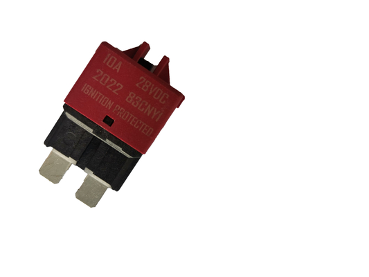 De rode Resettable Zekering 28VDC 5A van het Stroomonderbrekerblad schatte Stroom